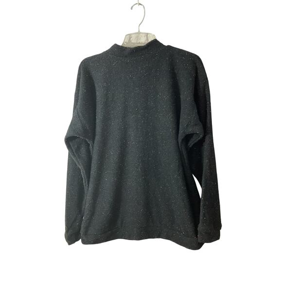 Woolly Threads USA Size Large Black Multi Color Flecks Sweater - Picture 2 of 8